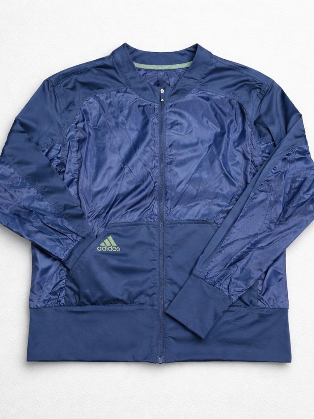 Adidas Blue Lightweight Bomber Track Jacket Women’s Small - Picture 2 of 11
